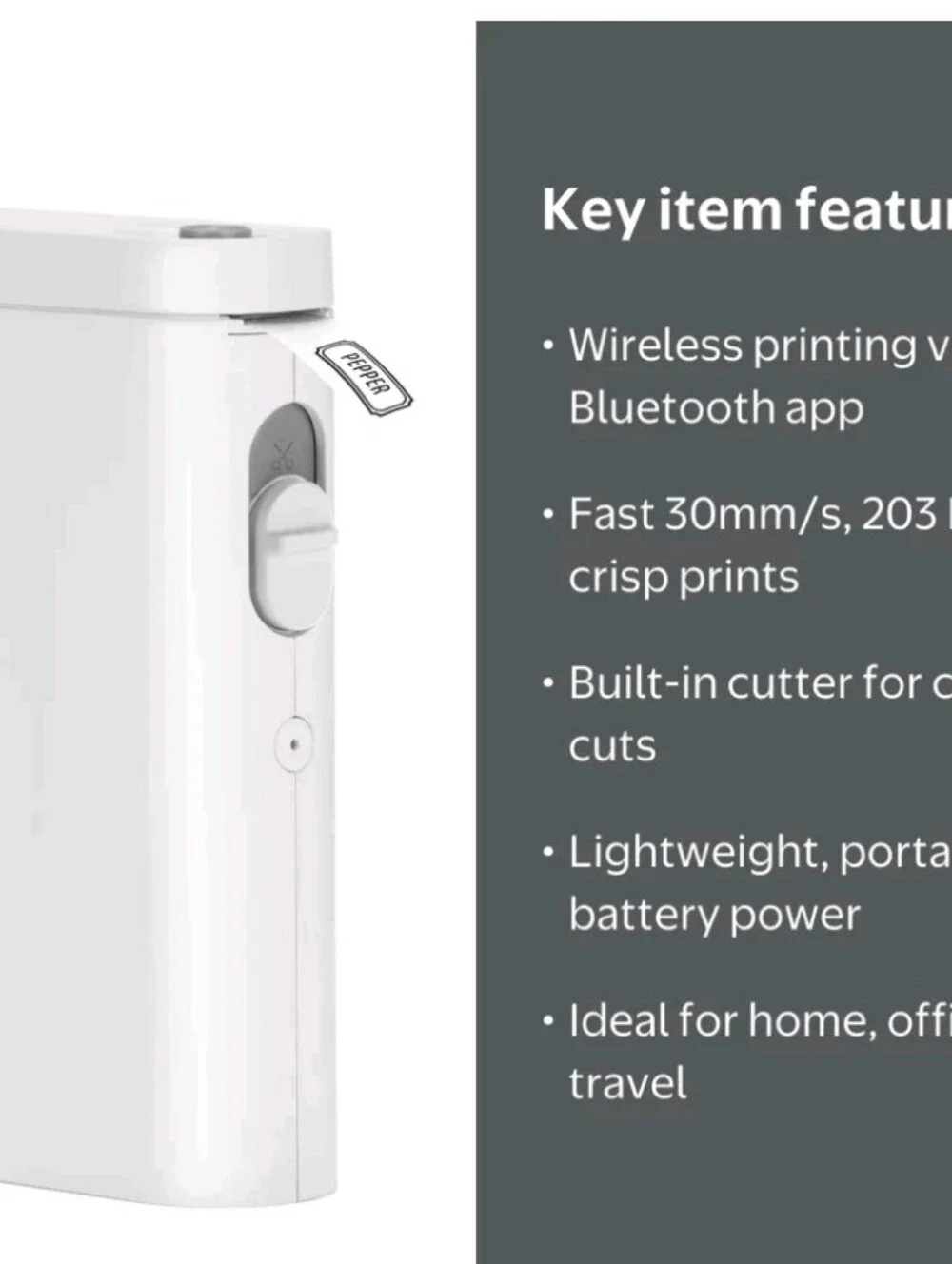 Wireless Thermal Label Maker - White